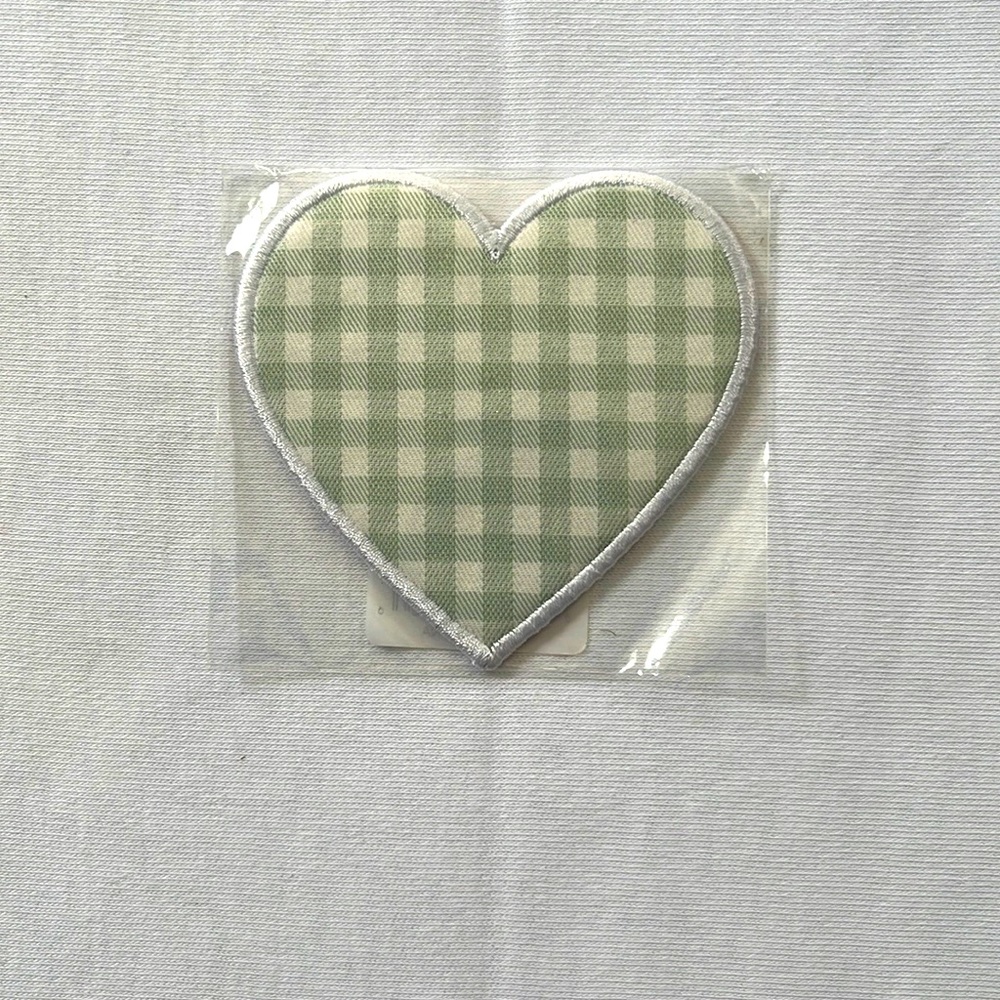 Stoney Clover large gingham Heart Patch